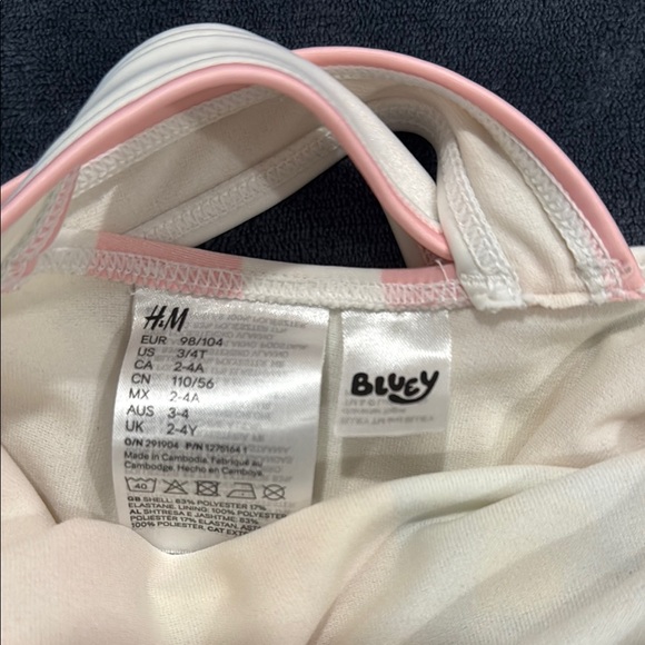 🚨2/$10‼️H&M Kids Swim One Piece - Pink and Orange Stripes - Picture 6 of 6